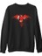 Kartal Ay Yıldız Siyah Erkek Kalın Sweatshirt 1