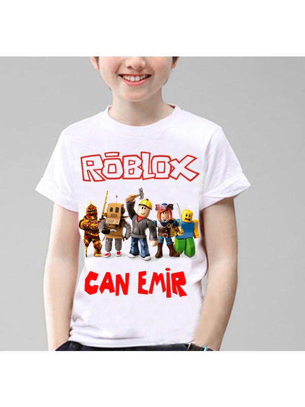 Taketshirt Isim Yazılı Kişiye Özel Roblox Unisex Çocuk T-Shirt