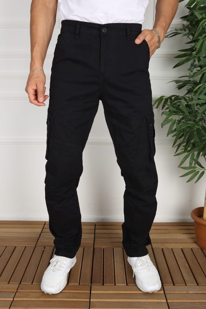 Frankness Jeans Pacos Kargo Pantolon Rahat Kesim Erkek Kargo Pantolon görsel 8