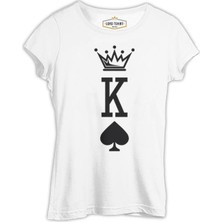 Lordd T-Shirt K - The King Beyaz Kadın T-Shirt