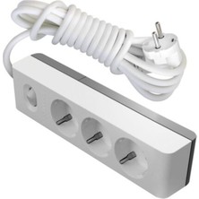 Günsan Elektrik Günsan Vısage Grup Priz 3lü 5 Metre Çocuk Korumalı Anahtarlı