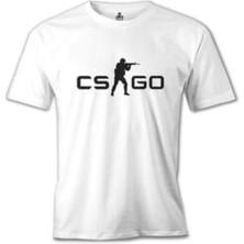 Lordd T-Shirt  Counter Strike - Cs Logo Beyaz Erkek T-Shirt