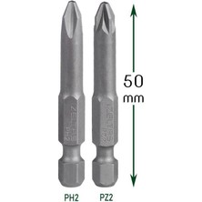 Izeltaş 2'li Yıldız Bits Uç Ph2 Pz2 Matkap Ucu Seti 50MM