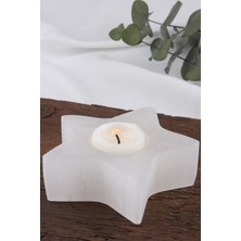 Dünya Doğal Taş Selenit Taşı Yıldız Mumluk  600142