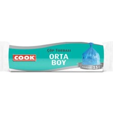Cook Çöp Poşeti Orta Boy 55 x 60 cm 15 'li