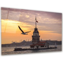 Glass Art Kız Kulesi Yatay Cam Tablo