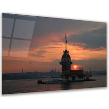 Glass Art Kız Kulesi Yatay Cam Tablo
