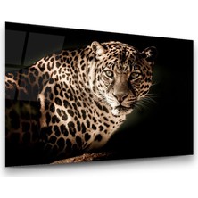 Glass Art Leopar Yatay Cam Tablo