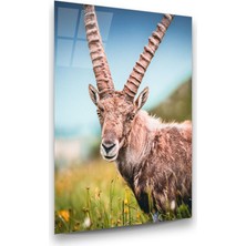 Glass Art Geyik Dikey Cam Tablo