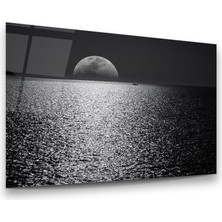 Glass Art Ay ve Yakamoz Yatay Cam Tablo