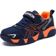 Runningman Unisex Düz Renk Spor Ayakkabı-Turuncu
