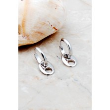 Sümer Telkari Rodyumlu Düğme Gümüş Küpe