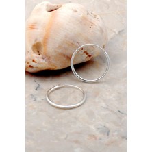 Sümer Telkari Gümüş 2 cm Halka Küpe