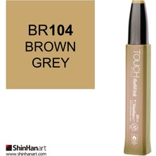 Touch Twin Marker Yedek Mürekkep 20 ml BR104 Kahverengi Gri