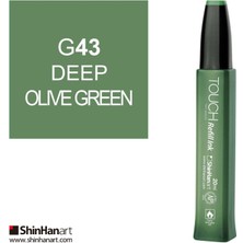 Touch Twin Marker Yedek Mürekkep 20 ml G43 Derin Zeytin Yeşili