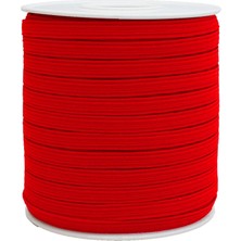 Hobizubi 6 mm Kırmızı Yassı Lastik - 100 Metre