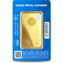 Nadir Gold 24 Ayar Külçe Gram Altın 50 Gr.  - Aynı Gün Kargo