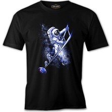 Lordd T-Shirt  Stairs To The Moon - Astronotlar Siyah Erkek T-Shirt