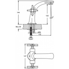Nsk Trinity Lavabo Bataryası Altın N3013119