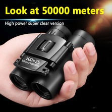 Okgoods Mini Taşınabilir Zoom HD 50000 m Dürbün Güçlü 200X25 Katlanır Uzun Menzilli (Yurt Dışından)