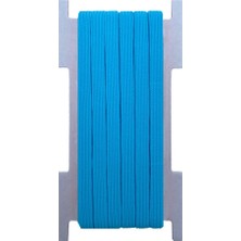 Hobizubi 8 mm Turkuaz Yassı Lastik - 50 Metre