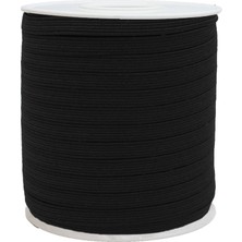 Hobizubi 8 mm Siyah Yassı Lastik - 100 Metre