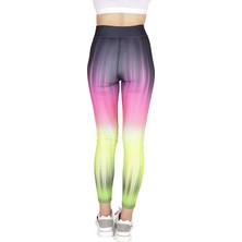 Fore Sport Kadın Neon Desenli 3 Colors Yüksel Bel Spor Tayt