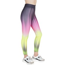 Fore Sport Kadın Neon Desenli 3 Colors Yüksel Bel Spor Tayt