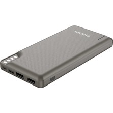 Philips DLP2010NV/62 10.000 Mah 2 x 2.4A USB Çıkış Micro USB + Type C Giriş Powerbank Gümüş