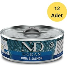N&D Ocean Tahılsız Ton Balığı ve Somon Yetişkin Yaş Mama 12 x 80 gr