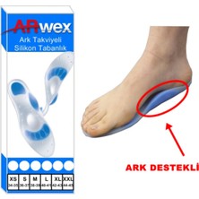 Arwex Ark Takviyeli Taban Düşüklüğü Düz Taban Içe Basma Destekli Anatomik Silikon Ayakkabı Tabanlığı 42-43