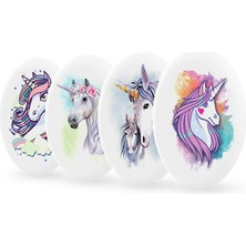 Silka Unicorn Desenli Elips Şekilli Silgi  12 Adet