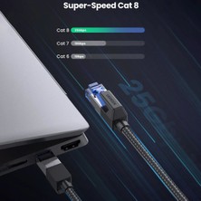 Ugreen Cat8 25GBPS 2000MHZ Örgülü Ethernet Kablosu 5 Metre