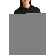 Qivi Öğretmenler Günü Yeni Nesil Sizin Eseriniz Baskılı Siyah Kadın Örme Kapşonlu Sweashirt Uzun Kol