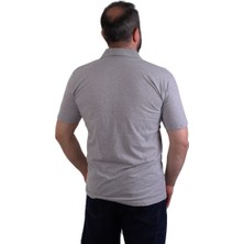 ESERIS Polo Yaka Kısa Kol Penye Iş Tişörtü - Cepli - Gri