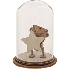 Kloche You Are A Star Sen Bir Yıldızsın Sevimli Ayıcık El Yapımı Cam Fanus Dekoratif Obje