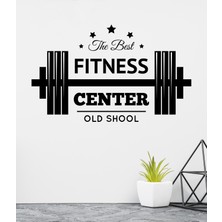 Sticker Sepetim The Best Fitness Center Old School Dekoratif Duvar Sticker