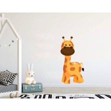 Sticker Sepetim Sevimli Yavru Zürafa Çocuk Odası Dekoratif Duvar Sticker