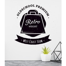 Sticker Sepetim Old School Premium Siyah Dekoratif Duvar Sticker