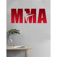 Sticker Sepetim Mma Kırmızı Dekoratif Duvar Sticker