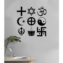 Sticker Sepetim Dini Semboller 2 Dekoratif Duvar Sticker