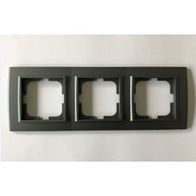 Çağatay Elektrik Çağatayelektrik Ovivo Mina Füme Üçlü Çerçeve(12 Adet)