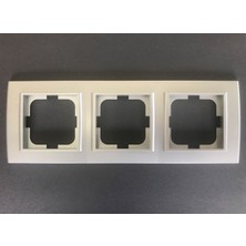 Çağatay Elektrik Çağatayelektrik Ovivo Mina Gümüş (Silver) Üçlü Çerçeve(12 Adet)