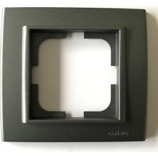 Çağatay Elektrik Çağatayelektrik Ovivo Mina Füme Tekli Çerçeve(12 Adet)