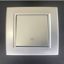 Çağatay Elektrik Çağatayelektrik Ovivo Mina Gümüş (Silver) Lıght Mekanizma+Çerçeve(12 Adet)