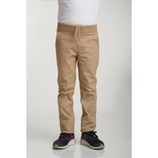 Çocuk Rıbana Bel Camel Canvas Okul Pantolonu