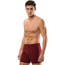 Erdem 1 Adet 1400 Penye Boxer Külot Bordo Abani Classic
