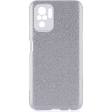 MobaxAksesuar Xiaomi Redmi Note 10S Kılıf Simli Parlak Shining Kapak