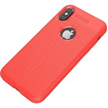 MobaxAksesuar Apple iPhone Xs Max 6.5 Kılıf Deri Tarzı Niss Silikon Case