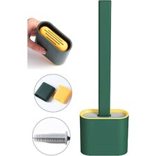 Greathings Silikon Banyo Tuvalet Klozet Temizleme Fırçası ve Tutucu Set